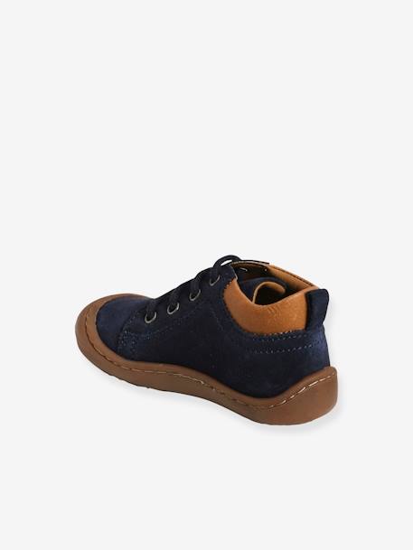 Bottillons lacés cuir souple bébé spécial 4 pattes bleu marine 3 - vertbaudet enfant 