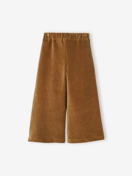 Pantalon large en velours fille marron+prune+vert sapin 7 - vertbaudet enfant 