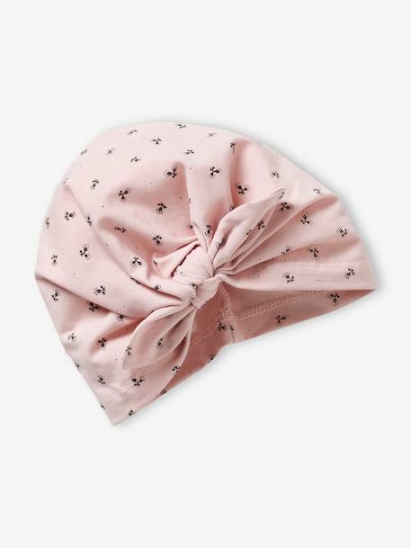 Ensemble bonnet + moufles + foulard bébé fille en maille imprimée personnalisable bois de rose 2 - vertbaudet enfant 