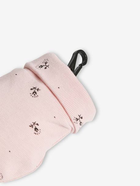 Ensemble bonnet + moufles + foulard bébé fille en maille imprimée personnalisable bois de rose 8 - vertbaudet enfant 