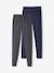 Lot de 2 leggings Basics unis fille gris chiné+noir+lot gris anthracite + bleu mar 12 - vertbaudet enfant 