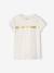 T-shirt de sport Basics fille rayures irisées placées écru+gris chiné+lilas+rose poudré 2 - vertbaudet enfant 