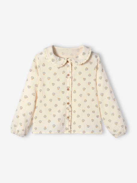 Blouse en gaze de coton personnalisable fille.  - vertbaudet enfant