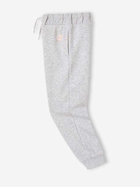 Pantalon jogging Basics fille bleu ardoise+gris clair chine+rose 13 - vertbaudet enfant 