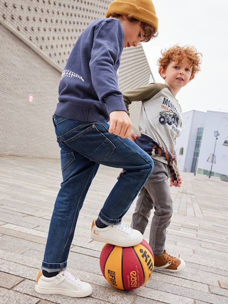 Jean droit indestructible 'waterless' garçon denim brut+denim gris+denim stone 1 - vertbaudet enfant 