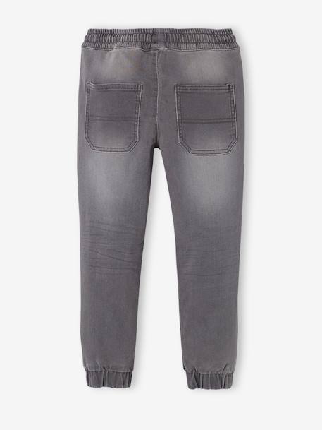 Pantalon jogger en molleton effet denim facile à enfiler garçon DENIM GRIS CLAIR+stone 6 - vertbaudet enfant 