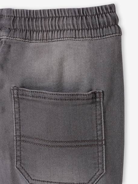 Pantalon jogger en molleton effet denim facile à enfiler garçon DENIM GRIS CLAIR+stone 9 - vertbaudet enfant 