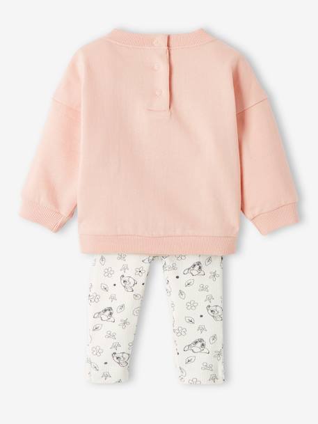 Ensemble fille 2 pièces Disney® Bambi ROSE CLAIR UNI AVEC DECOR 4 - vertbaudet enfant 