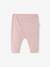 Pantalon naissance en maille souple BASICS Blanc imprimer fleuris+rose poudre 4 - vertbaudet enfant 