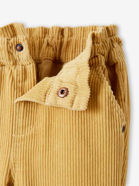 Pantalon en velours côtelé bébé moutarde 6 - vertbaudet enfant 