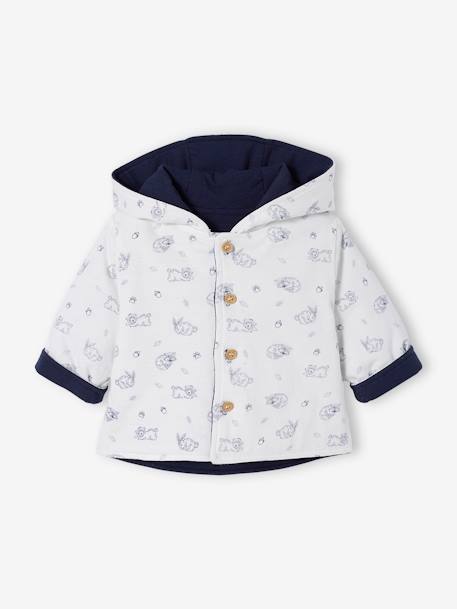 Veste réversible bébé à capuche encre 1 - vertbaudet enfant 