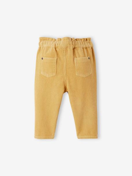 Pantalon en velours côtelé bébé moutarde 5 - vertbaudet enfant 