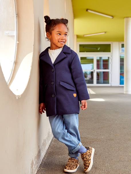 Jean style paperbag et sa ceinture fleurie fille denim brut+denim gris+stone 1 - vertbaudet enfant 