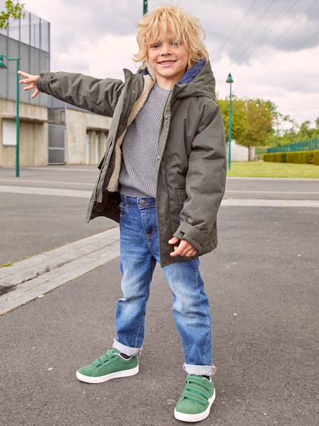 Garçon-Manteau, veste-Parka 3 en 1 garçon avec blouson amovible