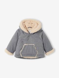 Bébé-Manteau, combipilote, nid d'ange-Manteau-Doudoune asymétrique bébé à capuche