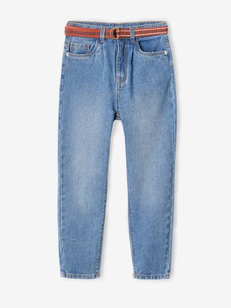 Jean forme balloon fille denim stone 3 - vertbaudet enfant 