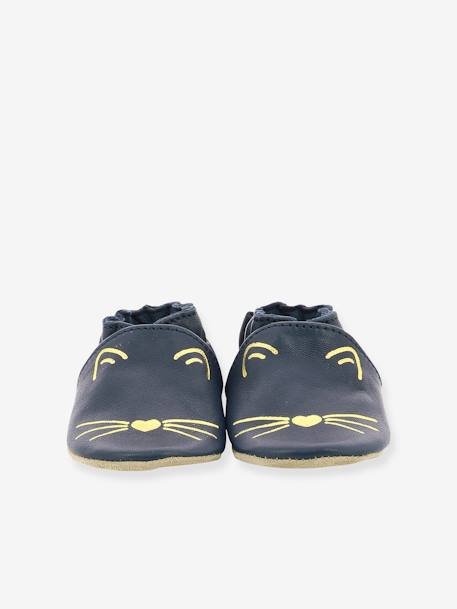 Chaussons Soft Soles Goldy Cat ROBEEZ© marine+rose clair 13 - vertbaudet enfant 