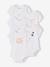 Lot de 5 bodies « animaux » bébé naissance ouverture US manches courtes BASICS lot blanc 1 - vertbaudet enfant 