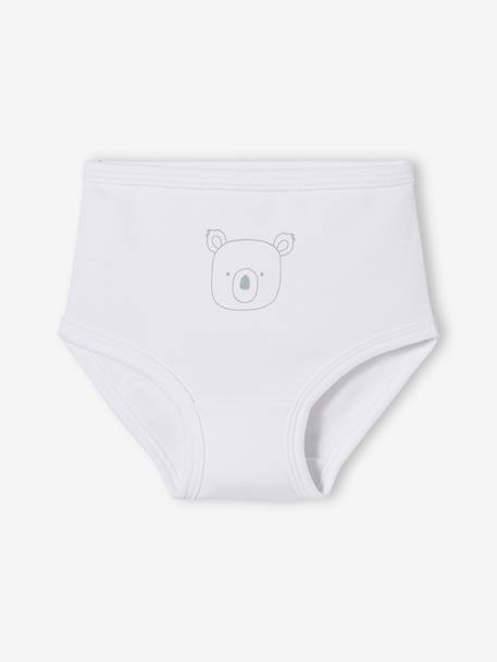 Lot de 5 culottes bébé pur coton spécial couches BASICS lot blanc 5 - vertbaudet enfant 