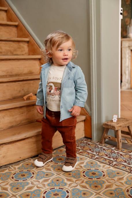 Chemise en jean bébé garçon personnalisable  - vertbaudet enfant