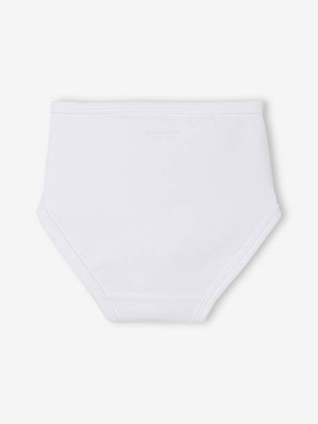 Lot de 5 culottes bébé pur coton spécial couches BASICS lot blanc 7 - vertbaudet enfant 