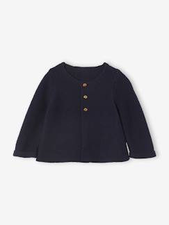 Cardigan en coton bébé fine jauge BASICS  - vertbaudet enfant