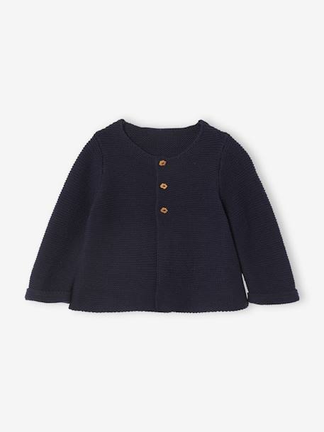 Cardigan en coton bébé fine jauge BASICS  - vertbaudet enfant