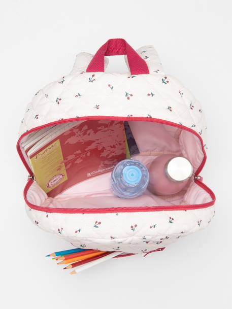 Sac à dos matelassé motifs cerises fille rose imprimé 3 - vertbaudet enfant 