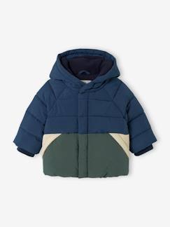 Bébé-Manteau, combipilote, nid d'ange-Doudoune colorblock bébé avec capuche