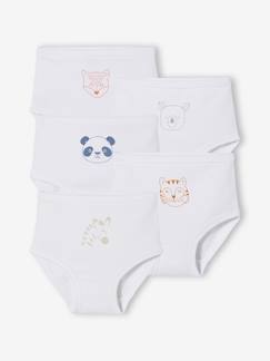 -Lot de 5 culottes bébé pur coton spécial couches BASICS