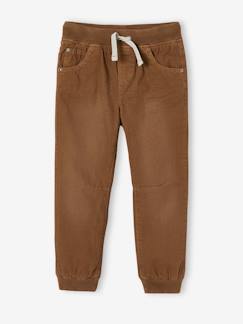 -Pantalon style jogger doublé polaire garçon facile à enfiler