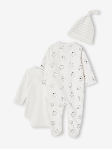 Ensemble bébé garçon dors-bien + body + bonnet Disney® Winnie l'Ourson Ecru 5 - vertbaudet enfant 