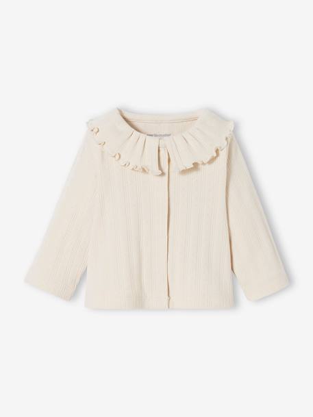 Ensemble en maille pointelle T-shirt et pantalon bébé sable 3 - vertbaudet enfant 