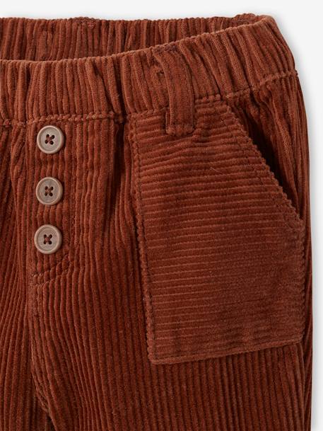 Pantalon bébé velours côtelé marron 4 - vertbaudet enfant 