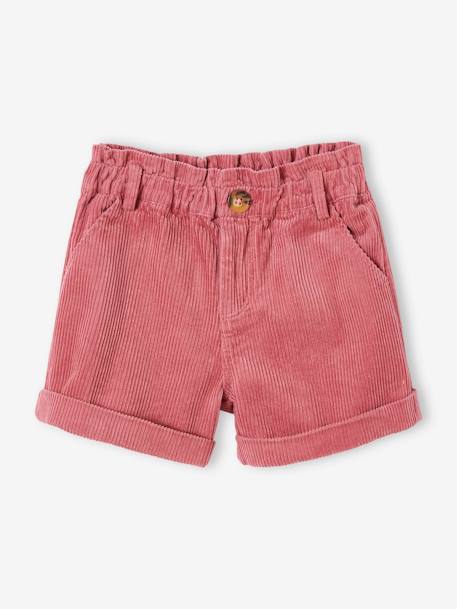 Fille-Short-Short paperbag en velours fille