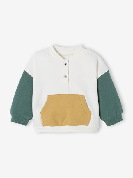 Ensemble bébé sweat en molleton + pantalon en velours ivoire 3 - vertbaudet enfant 