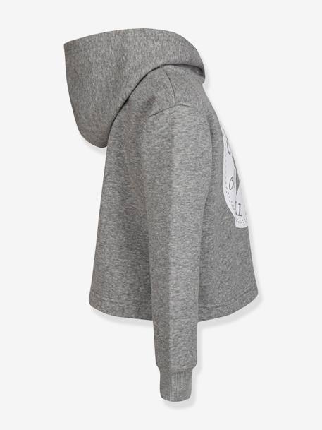 Sweat à capuche Chuck Patch Cropped Hoodie CONVERSE gris+rose 7 - vertbaudet enfant 