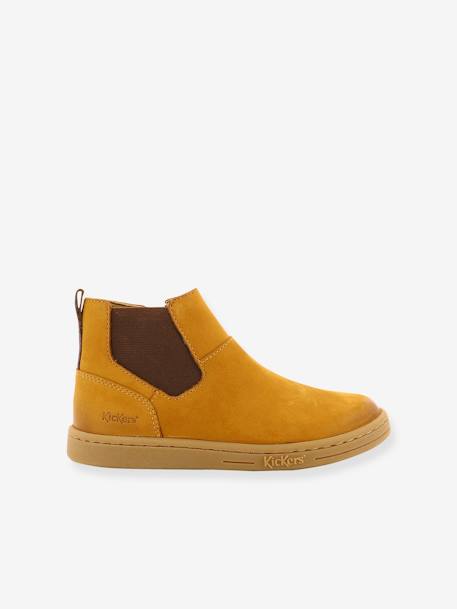 Boots cuir enfant Tackbo KICKERS® caramel+marine 3 - vertbaudet enfant 