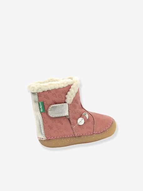 Bottillons fourrés bébé fille So Windy KICKERS® 1ers pas beige+marine+rose 14 - vertbaudet enfant 