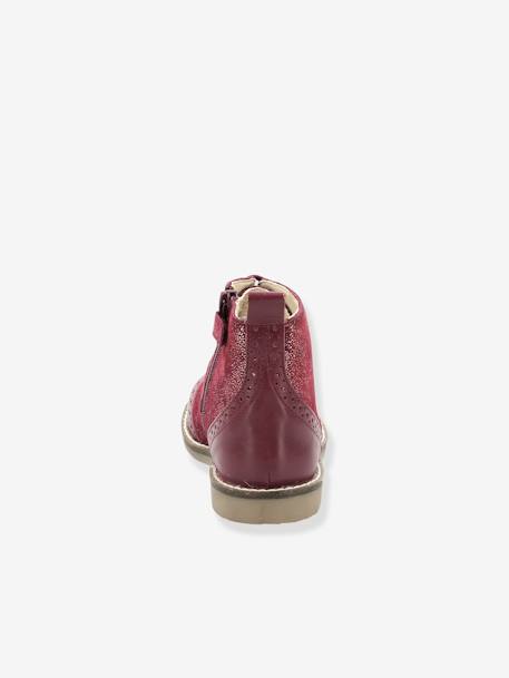 Bottillons cuir fille Tyrol KICKERS® bordeaux+noir 5 - vertbaudet enfant 