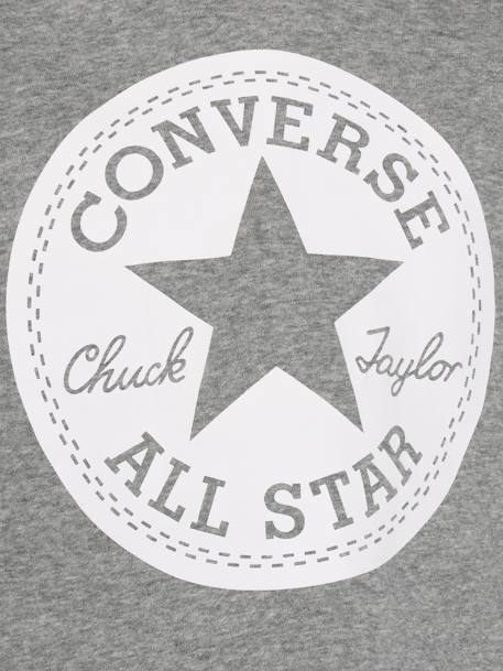 Sweat à capuche Chuck Patch Cropped Hoodie CONVERSE gris+rose 5 - vertbaudet enfant 