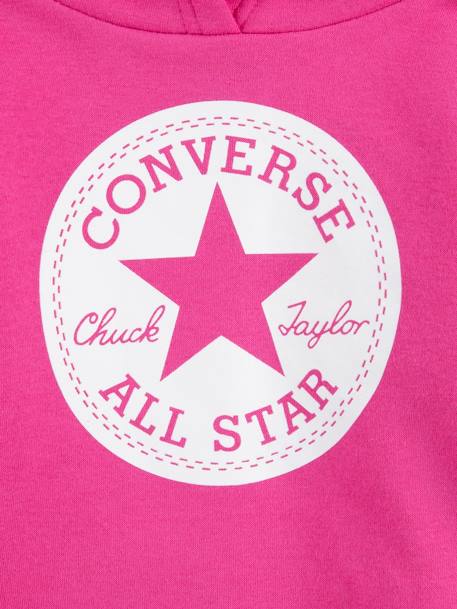 Sweat à capuche Chuck Patch Cropped Hoodie CONVERSE gris+rose 10 - vertbaudet enfant 