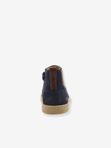 Boots cuir enfant Tackbo KICKERS® caramel+marine 11 - vertbaudet enfant 