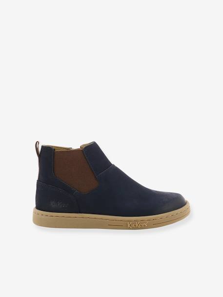 Boots cuir enfant Tackbo KICKERS® caramel+marine 9 - vertbaudet enfant 