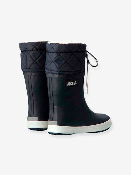 Bottes de pluie fourrées enfant Lolly Pop Giboulée AIGLE® marine blanc+noir blanc+rouge/blanc 16 - vertbaudet enfant 