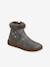 Boots fantaisie fourrés fille gris clair 1 - vertbaudet enfant 