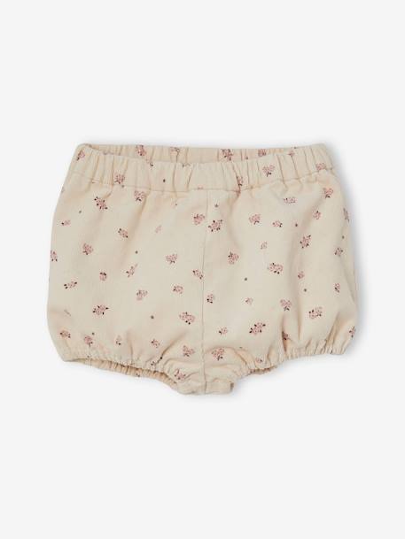 Lot de 2 bloomers bébé fille en velours Bordeaux/Beige AOP 2 - vertbaudet enfant 