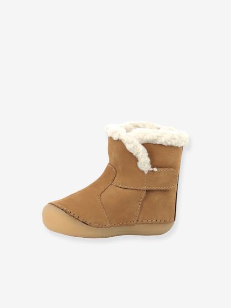 Boots fourrées cuir bébé mixte Sobooty KICKERS® 1ers pas marine 7 - vertbaudet enfant 