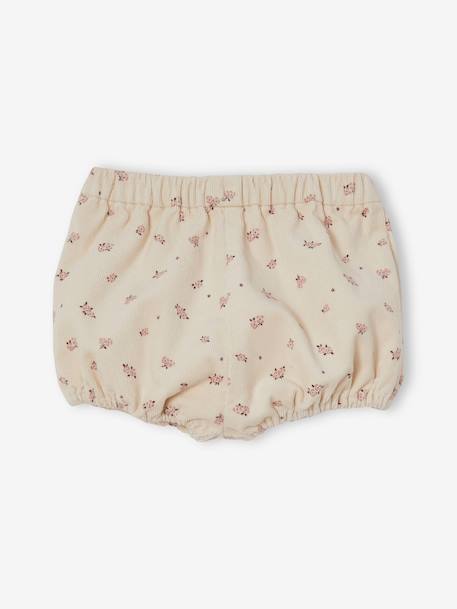 Lot de 2 bloomers bébé fille en velours Bordeaux/Beige AOP 4 - vertbaudet enfant 