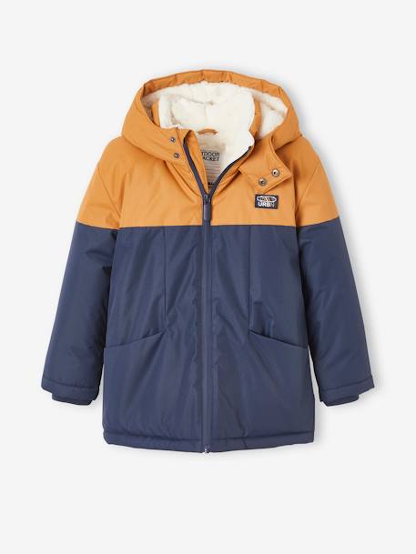 Parka technique à capuche garçon doublée fausse fourrure  - vertbaudet enfant